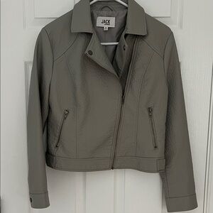 Jack by BB Dakota ⭐️ Women's Imitation Leather Jacket in Gray